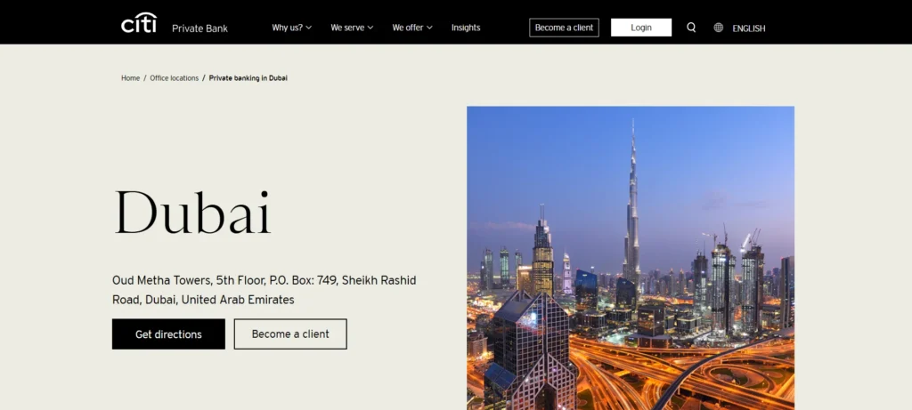 Wealth Management Company - Citi Private Bank (Dubai)