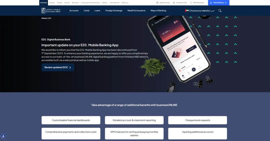 Digital Bank in the UAE - E20 by Emirates NBD