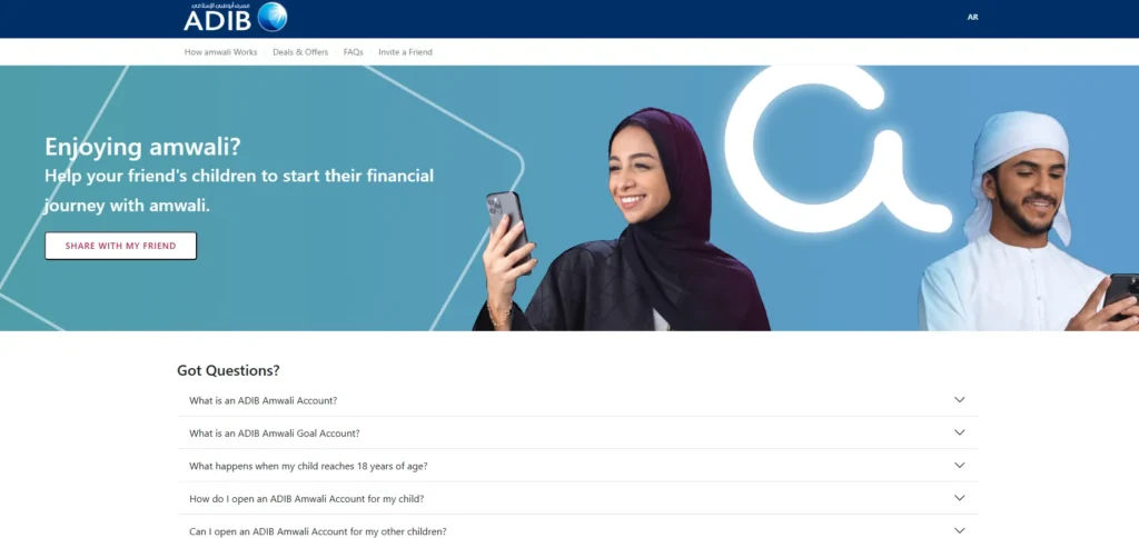 Digital Bank in the UAE - ADIB Amwali Account