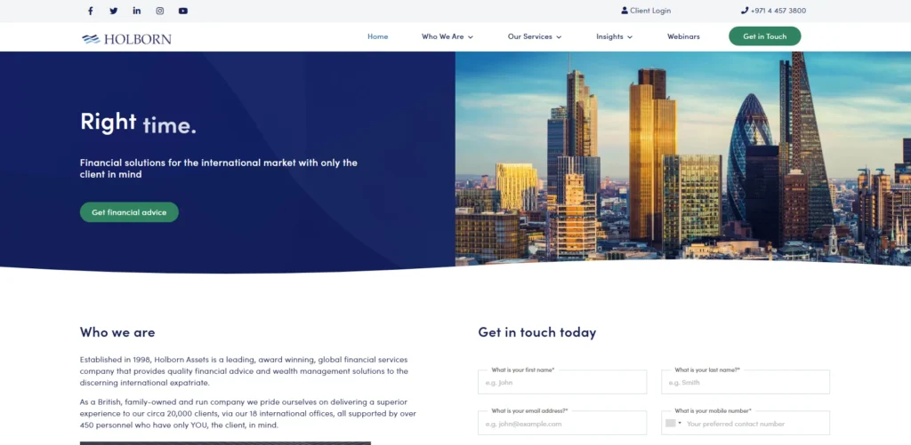 Financial Advisor in Dubai - Holborn Assets